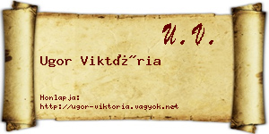 Ugor Viktória névjegykártya