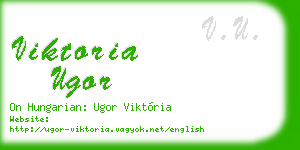 viktoria ugor business card