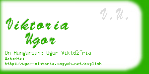 viktoria ugor business card